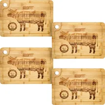 Dune Design Bambus Steakteller 33 x 23 cm 4 St. 12255