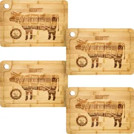 Dune Design Bambus Steakteller 33 x 23 cm 4 St. 12255
