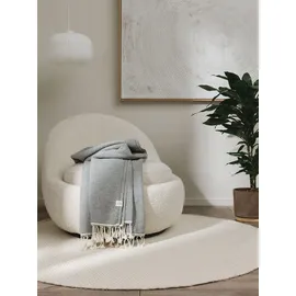 benuta pure Decke, Grau, 140x200 cm, - Moderner Kurzflor-Teppich für Wohnzimmer