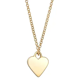Elli Herz Plättchen Anhänger Filigran 925 Silber goldfarben Damen 