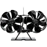 Xingfx 12-KlingenKaminofen, Ofenventilator Kaminventilator Ohne Strom Leiser Betrieb, für Kaminofen/Holzofen/Kaminlüfter Stove Fan