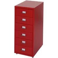 Mendler Rollcontainer Boston T851, Schubladenschrank Stahlschrank, 69x28x41cm 6 Schubladen