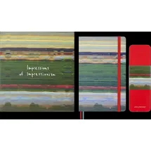 Moleskine Bundle Impressionismus Notizbuch limitierte Ausgabe, L/A5, fester Einband, 6 Wasserfarben-Graphitstifte, wiederverwendbare Geschenkbox