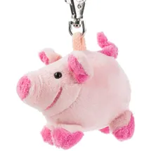 Schaffer 0254 Plüsch Schlüsselanhänger Schwein Loulou, Größe ca 8 cm, Rosa-pink