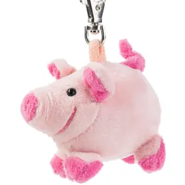 Schaffer 0254 Plüsch Schlüsselanhänger Schwein Loulou, Größe ca 8 cm, Rosa-pink