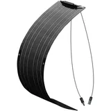 50W Solarpanel Flexibel Schwarz 18V Monokristallines Flexibles Solarmodul für 12V Batterien Solaranlage Photovoltaik Panel Solaranlage für Flachdach Ziegeldach Balkon Haus Pv Module