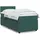 vidaXL Boxspringbett mit Matratze Dunkelgrün 140x200 cm Samt