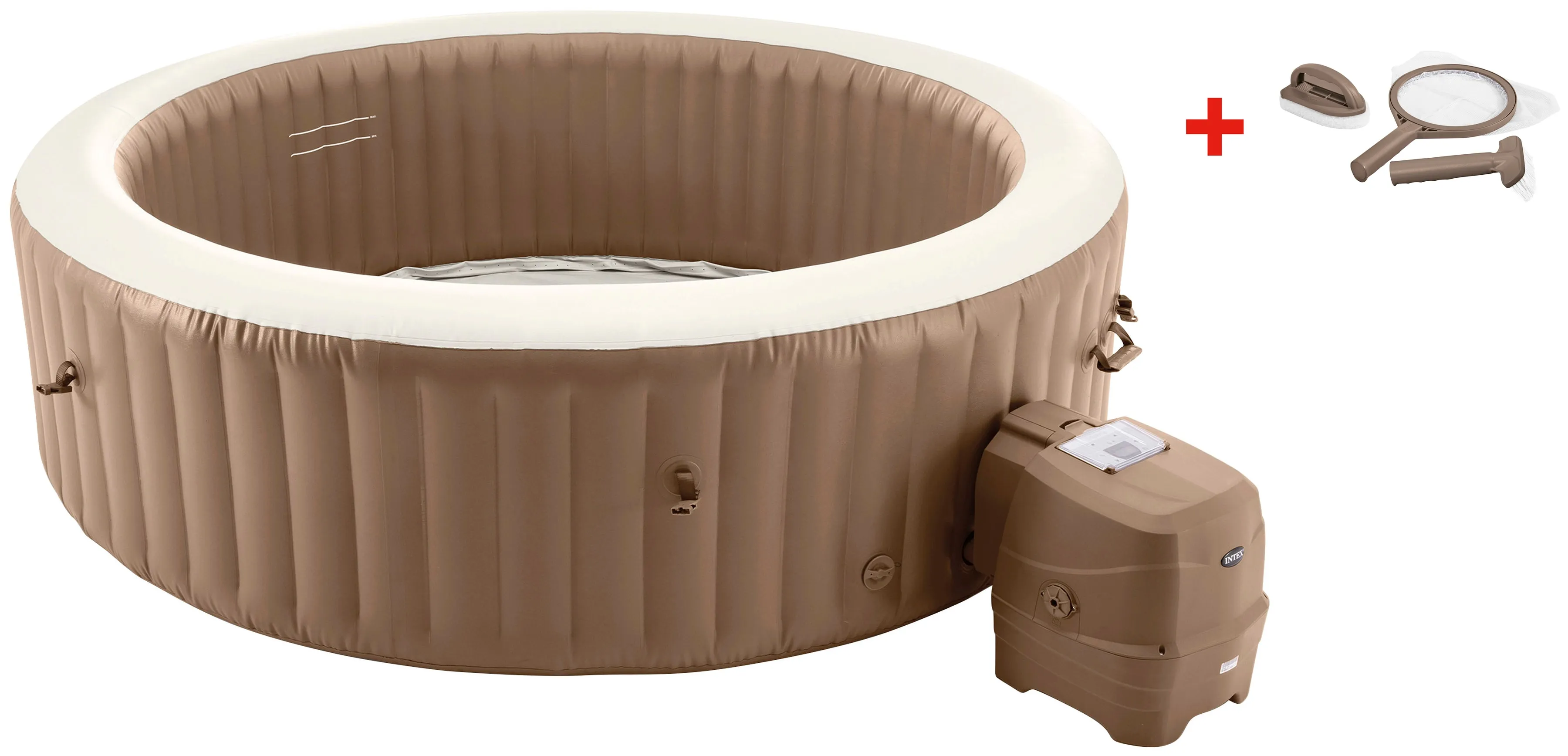 Intex Whirlpool »Pure SPA »Bubble««, (Set), inkl. PureSPA Reinigungs-Set, Bürste, Skimmer und Schrubbkissen Intex beige B/H: 196 cm x 71 cm