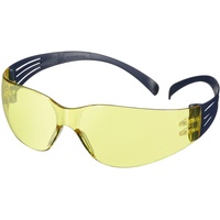 3M SecureFit 100 Schutzbrille, blaue Bügel, Antikratz-/Antibeschlag-Beschichtung, gelbe Scheibe, SF103AF-BLU