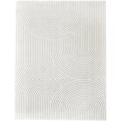 riess-ambiente Teppich ILLUSION - 230x160cm creme beige Kurzflor geometrisches Muster Baumwolle Modern