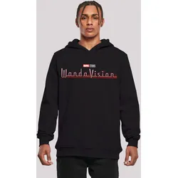 Kapuzenpullover F4NT4STIC "Marvel WandaVision Logo", Herren, Gr. 4XL, schwarz, Obermaterial: 65% Baumwolle, 35% Polyester, casual, slim fit, Langarm, Pullover, Print