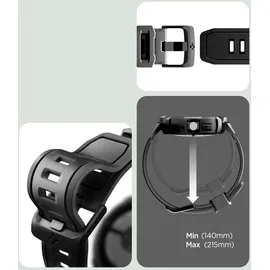 SPIGEN Rugged Armor Pro + Stand matte black Google Pixel Watch 4 41mm