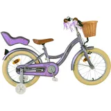 Volare Kinderfahrrad Blossom für Mädchen Fahrrad 16 Zoll Kinderrad in Lila - Bunt