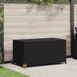 Garten-auflagenbox Schwarz 120x65x61 Cm Poly Rattan