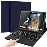JADEMALL Galaxy Tab A9 Plus Hülle mit Tastatur - Abnehmbar Tastatur Schutzhülle mit Pencil Halter für Samsung Galaxy Tab A9+ 2023 SM-X210/X215/X216 11 Zoll, QWERTZ Deutsches