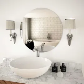 furnicato Wandspiegel 60 x 60 cm Silber