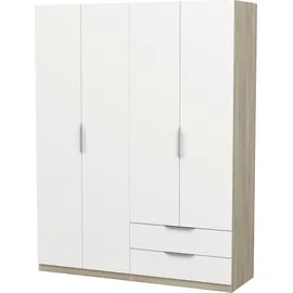 Demeyere Drehtürenschrank Ghost 157,3 x 203 x 51,1 cm Weiß
