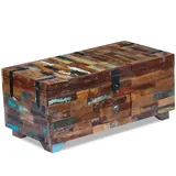 vidaXL Massivholz Couchtisch Truhe Beistelltisch Sofatisch Aufbewahrung Antik
