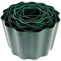 Jardinion Rasenkante 9m x 10cm, PET Kunststoff Grün Beeteinfassung,