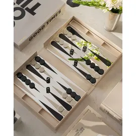 Printworks Art of Backgammon Mirror Backgammon beige/dunkelblau