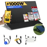 Balkonkraftwerk 1000W Solaranlage mit Garten Halterung Steckerfertig Komplettset Photovoltaik Anlage 800W, Kabellänge: 5m, Solakon - onBasic