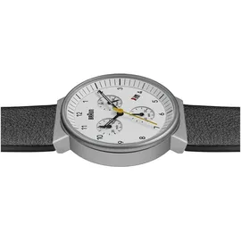 Braun Klassischer Quarz-Chronograph Weißes Zifferblatt Leder 40 mm BN0035BWHBKG