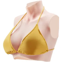 VEVOR Gefälschte Silikonbrüste D Cup Hoher Kragen für Cosplay Drag Queen