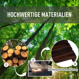 Outsunny Blumenständer, Braun, Holz, 33x80x123.5 cm
