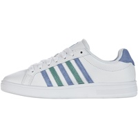 K-Swiss Damen Court Sneaker, White/Ashleigh Blue/Beryl Green, 38 EU