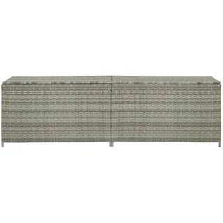 vidaXL Gartenbox Poly Rattan 200x50x60 cm Grau