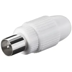 IEC/Koax-Stecker, Schraubbefestigung, Kunststoffausführung