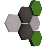 platino24 Akustikpaneele 6 Elemente Edition LOFT 3D I Ø 300mm Akustikplatten Schalldämmung Wand & Decke I Akustikschaum Schall-Absorber aus Basotect 30-70mm mit farbiger Akustikbeschichtung