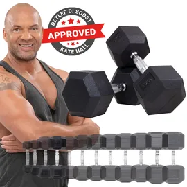 MIWEBA Hexagon Kurzhantel Set 10 kg Gusseisen