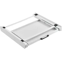 [en.casa] Universal Zwischenbaurahmen für Trockner & Waschmaschine mit Arbeitsplatte, Weiß (60 cm)
