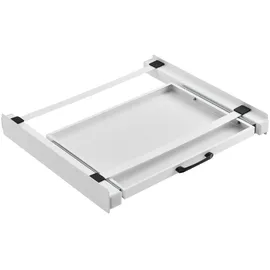 [en.casa] Universal Zwischenbaurahmen für Trockner & Waschmaschine mit Arbeitsplatte, Weiß (60 cm)