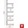 Stier Kragarmregal einseitig 5 Felder mit 5 Ebenen 6500x2000x500mm feuerrot