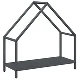 vidaXL Kaminholzregal Anthrazit 60 x 25 x 60 cm Kaltgewalzter Stahl Schwarz