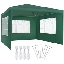 Tectake tectake® Pavillon, 3 x 3 m, im Stecksystem, mit UV-Schutz, wasserdicht,