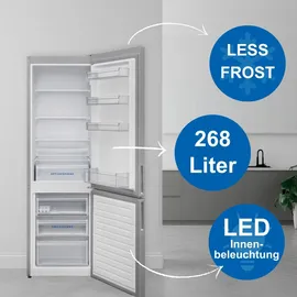 Daewoo CKL0278D Kühl-Gefrierkombination (268 l, 1750 mm hoch, Silber)