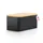 LARS NYSØM LARS-NYSØM Brotkasten Glaede Carbon Black, Stahl / Bambus, abnehmbarer Deckel, 34,5 x 18,5 x 15,8 cm, schwarz