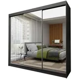 masseno Schwebetürenschrank BELLINA 240 x 216 x 61 cm Grau