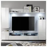 trendteam Wohnwand Dos weiß Hochglanz B/H/T: ca. 208x165x33 cm - Weiss
