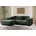 Eckcouch L form Wohnzimmer Couch SIENA stoff Poso Grün Ottomane Links Grün