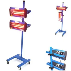 Apex Digital 2x IR 1000W Infrarotstrahler 55180 + 1x Fahrwagen Lacktrockner Heizstrahler Smart Spot