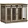 PawHut Hundehütte mit Zweiraum-Option Doppeltüren 120 x 60 x 88,5 cm Stahl Braun