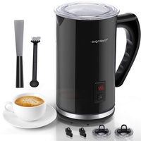 Aigostar Milchaufschäumer Elektrisch 500W 240ml, für heißer & kalter Milchschaum mit 3 Modi Milch Frother für Cappuccino, Latte, Mokka, Macchiato, heiße Schokolade, Geräuschloser Betrieb