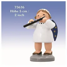 KWO Kunstgewerbe-Werkstätten Olbernhau GmbH KWO Olbernhau 75636 Engel mit Querflöte, 5 cm
