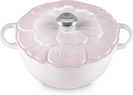 Le Creuset La Marmite Blume aus Gusseisen 26cm 4.1L shell pink