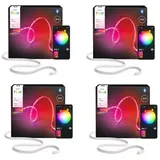 Philips Hue Bundle – 4x Indoor Indirect Hue Flux 10m Lightstrips | Intelligente LED-Ambientebeleuchtung, App- & Sprachsteuerung, kompatibel mit Alexa, Google Home & Apple HomeKit