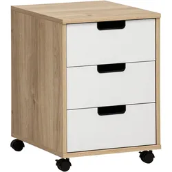Tchibo - Rollcontainer »Emmik« - 40x50x57cm - schwarz - Holz / Kunststoff / Metall